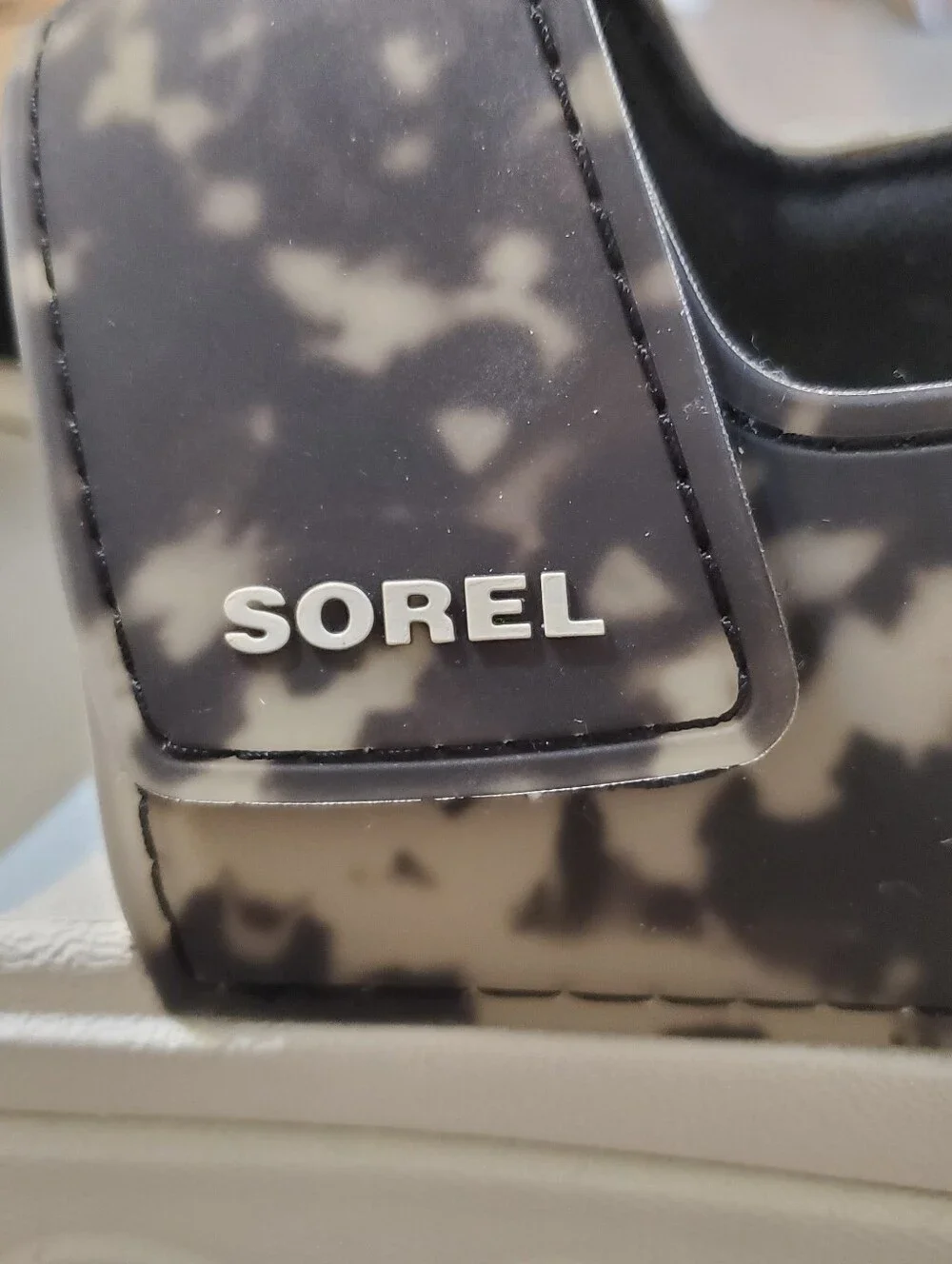 Sorel Women's Kinetic™ Sunchase Ankle Strap Black Chalk Sandal Size 8